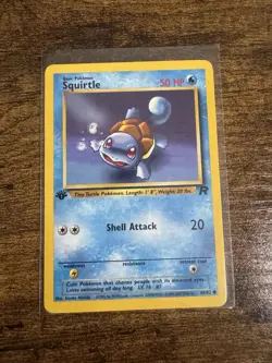 Pokemon Squirtle 68/82 Team Rocket 1st Edition Common Regular 50 HP Shell Attack - Image 1