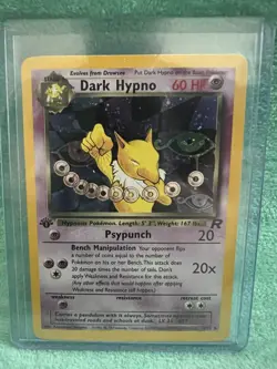 Dark Hypno 9/82 Rare Team Rocket Holo 1st Edition Pokemon - Image 1