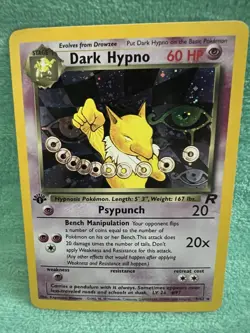 Dark Hypno 9/82 Rare Team Rocket Holo 1st Edition Pokemon - Image 2