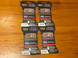 Pokemon Mega Evolution Phantasmal Flames Sleeved Booster 4 Pack Full Art Set - Image 2