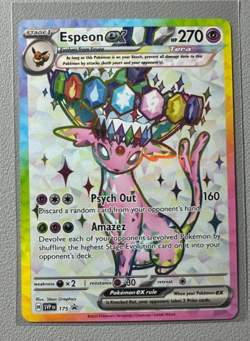 Pokemon Prismatic Evolutions Espeon ex 175 SVP175 Figure Collection Promo 1 - Image 1