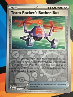 Pokemon Destined Rivals Reverse Holo 172/182 Team Rocket's Bother-Bot NM - Image 1