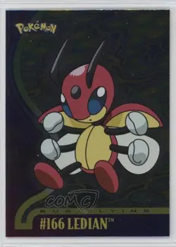 Ledian Foil Topps Pokemon TV Animation Edition Johto Series 1 #166 2001 - Image 1