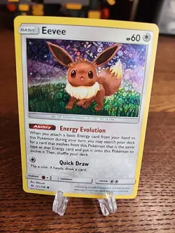 Eevee 101/149 SM Base Set Holo 2017 Pokemon TCG LP - Image 1