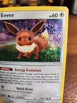 Eevee 101/149 SM Base Set Holo 2017 Pokemon TCG LP - Image 3