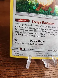 Eevee 101/149 SM Base Set Holo 2017 Pokemon TCG LP - Image 4