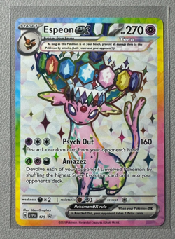 Pokemon Prismatic Evolutions Espeon ex 175 SVP175 Figure Collection Promo 10 - Image 1