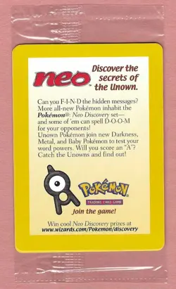 NEW SEALED 2001 Pokemon 3 Movie Black Star Promo Reverse Holo Entei WOTC #34 - Image 1