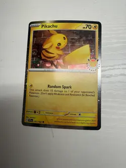 Pokemon Day Pikachu Promo 051/162 Stamped Promo Fart Swirl +Tail Ring +Snowflake - Image 1