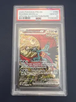 PSA 10 - 2025 Pokemon Prismatic Evolutions ROARING MOON EX #162 (7643) - Image 1