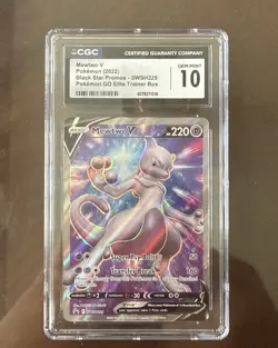MEWTWO V Black Star Promo Holo #SWSH229 CGC 10 Gem Mint Pokemon TCG - Image 1