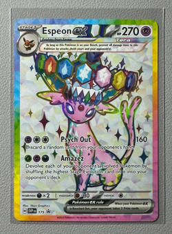 Pokemon Prismatic Evolutions Espeon ex 175 SVP175 Figure Collection Promo 8 - Image 1