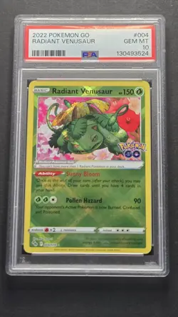 PSA 10 Radiant Venusaur 004/078 Pokemon GO 2022 - Image 1