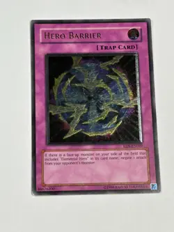 YUGIOH! EURO Enhanced Hero Barrier EEN-EN049 Ultimate Rare Unlimited LP - Image 1