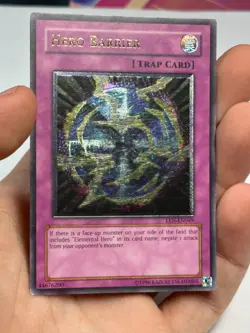 YUGIOH! EURO Enhanced Hero Barrier EEN-EN049 Ultimate Rare Unlimited LP - Image 2