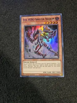 1X NM Evil HERO Sinister Necrom (Blue) - LDS3-EN026 - Ultra Rare 1st Edition - Image 1