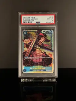 ✅PSA 10 Gem Mint Dracule Mihawk OP01-070 Errata One Piece Romance Dawn 2022 - Image 1