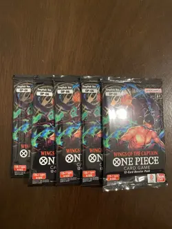 One Piece Wings Of The Captain OP-06 Five 5 Booster Packs Lot English - Image 1
