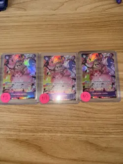 One Piece 2024 Two Legends Charlotte Linlin Parallel SR AA #OP08-069 - lot of 3 - Image 1