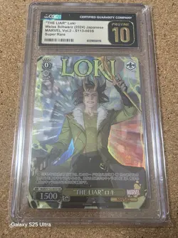 WEISS SCHWARZ 2024 MARVEL VOL.2 CGC PRISTINE 10 S113-003S THE LIAR LOKI SR - Image 1
