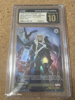 WEISS SCHWARZ 2024 MARVEL VOL.2 CGC PRISTINE 10 S113-001S THOR BLACK WINTER RARE - Image 1