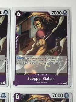 Scopper Gaban OP13-067 Carrying On His Will 4 Foil Card Play Set One Piece - Image 3