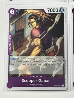 Scopper Gaban OP13-067 Carrying On His Will 4 Foil Card Play Set One Piece - Image 4