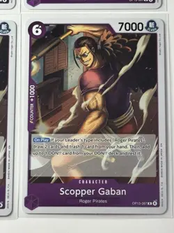 Scopper Gaban OP13-067 Carrying On His Will 4 Foil Card Play Set One Piece - Image 5
