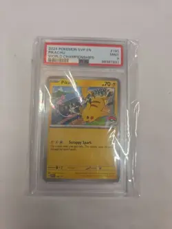 Pokemon TCG Pikachu SVP190 World Championships 2024 Promo Card PSA 9 - Image 3