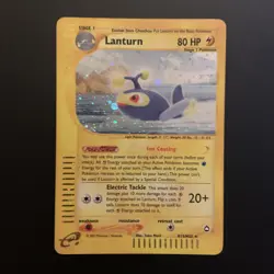Pokemon TCG WOTC Card Lanturn Aquapolis Set Holo Foil #H15/H32 LP - Image 1