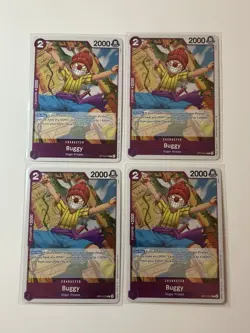 Buggy OP13-072 Carrying On His Will 4 Foil Card Play Set Lot One Piece - Image 1