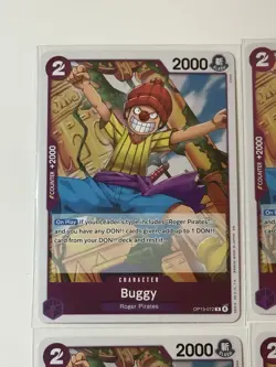 Buggy OP13-072 Carrying On His Will 4 Foil Card Play Set Lot One Piece - Image 2