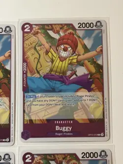 Buggy OP13-072 Carrying On His Will 4 Foil Card Play Set Lot One Piece - Image 3