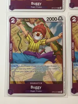 Buggy OP13-072 Carrying On His Will 4 Foil Card Play Set Lot One Piece - Image 4