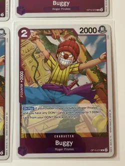 Buggy OP13-072 Carrying On His Will 4 Foil Card Play Set Lot One Piece - Image 5