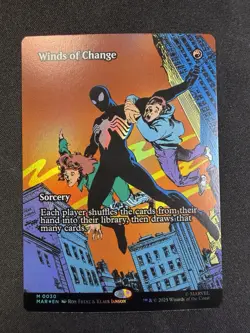 Winds Of Change 0030 Borderless FOIL Spider Man MTG Magic The Gathering Card NM - Image 1