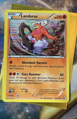 Landorus 85/113 - Pokemon Legendary Treasures Holo Rare Card - Image 1