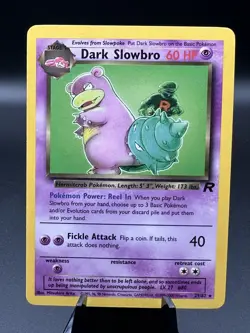 Dark Slowbro 29/82 Team Rocket Unlimited Non-Holo Rare Pokemon Card LP - Image 1