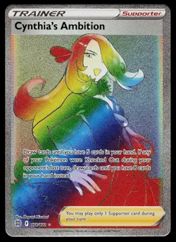 Pokemon Card - Cynthia's Ambition Brilliant Stars 178/172 Secret Rare - Image 1