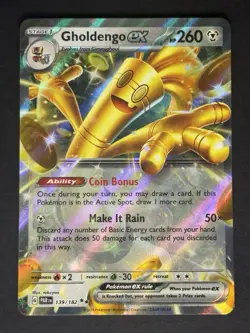 Gholdengo ex 139/182 Paradox Rift Pokemon Card TCG NM - Image 1