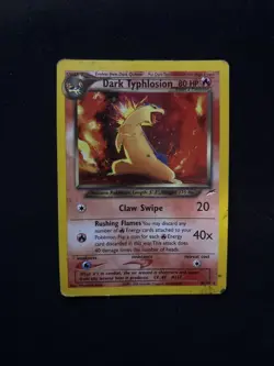 Pokemon TCG Dark Typhlosion Neo Destiny Holo Card 10/105 Unlimited Rare - Image 1