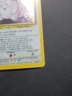 Pokemon Clefairy Holo Rare Base Set 5/102 1999 Wizards 40HP - Image 2