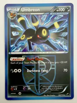 Pokemon Umbreon Plasma Freeze Non-Holo Card 64/116 - Image 1
