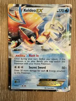 Keldeo EX - 49/149 Pokemon Boundaries Crossed Black & White Ultra Rare Card MP - Image 1