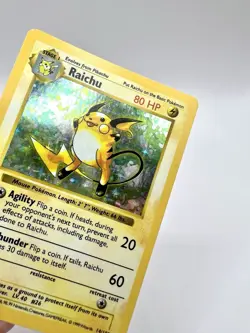 Pokemon TCG Raichu Base Set Holo Shadowless 14/102 Vintage WOTC - LP - Image 3