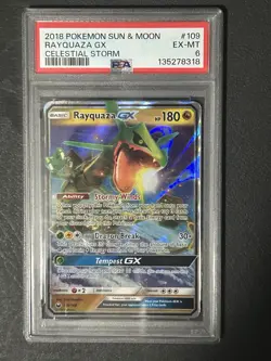 Rayquaza GX PSA 6 2018 Pokemon Sun & Moon #109 Celestial Storm - Image 1
