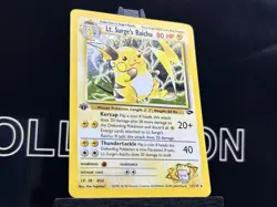 1st Edition Lt. Surge's Raichu 11/132 Gym Challenge 2000 Holo Rare WOTC Pokemon - Image 4