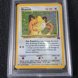 2000 Pokemon Black Star Promo Meowth Holo PSA 2 - Image 3