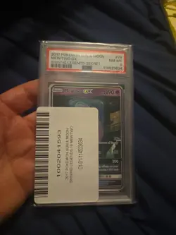 2017 POKEMON SUN & MOON SHINING LEGENDS SECRET #78 MEWTWO GX PSA 8 - Image 2