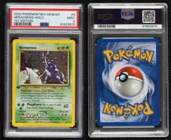 Heracross Holo 1st Ed. Pokemon Neo Genesis PSA 9 MINT 2000 - Image 3